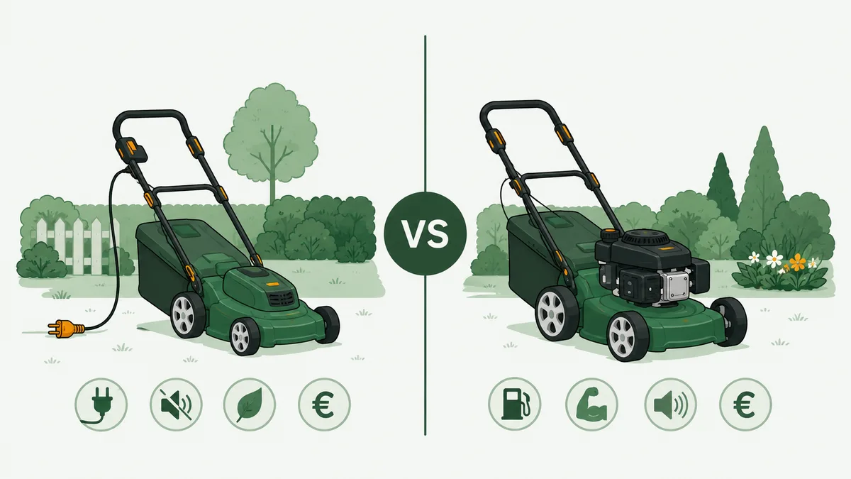 Comparatif tondeuse électrique face à tondeuse thermique